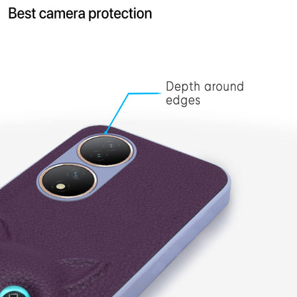 Pikkme Vivo Y100 Kitty Back Cover (Purple)