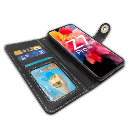Grey Magnetic wallet flip cover for iQOO Z7 Pro 5G – Pikkme – photo 5