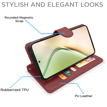 Pikkme Vivo Y200 5G brown wallet flip cover – photo 3