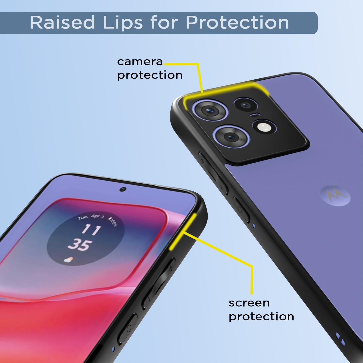 Black mobile cover for Moto Edge 50 Pro 5G – Pikkme – photo 4