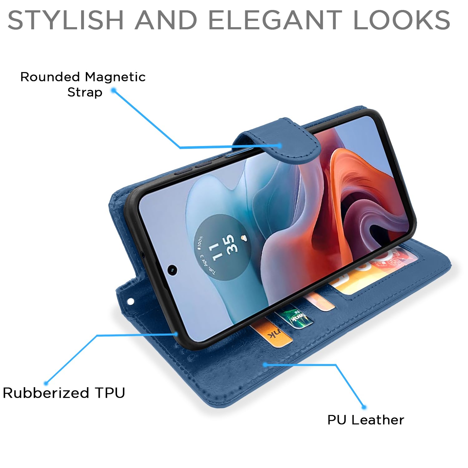 Blue flip case for Moto G24 Power – Pikkme – photo 3