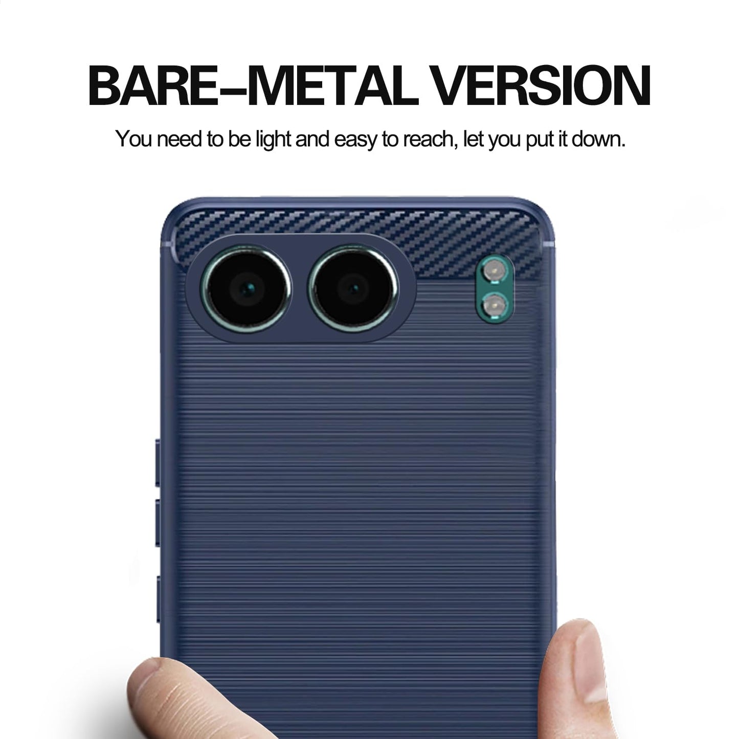 Pikkme OnePlus Nord 4 5G Hybrid Carbon Fiber Back Cover (Blue)