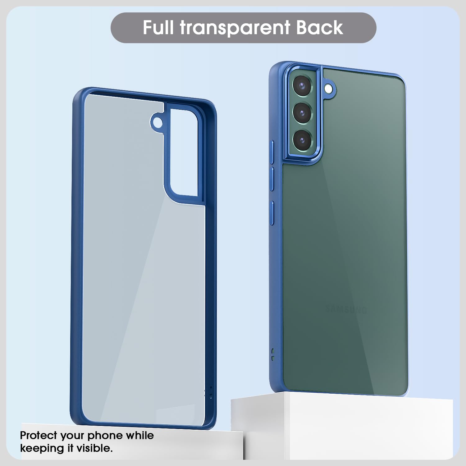 Samsung S22 Plus 5G Chrome mobile back cover in indigo by Pikkme – photo 3