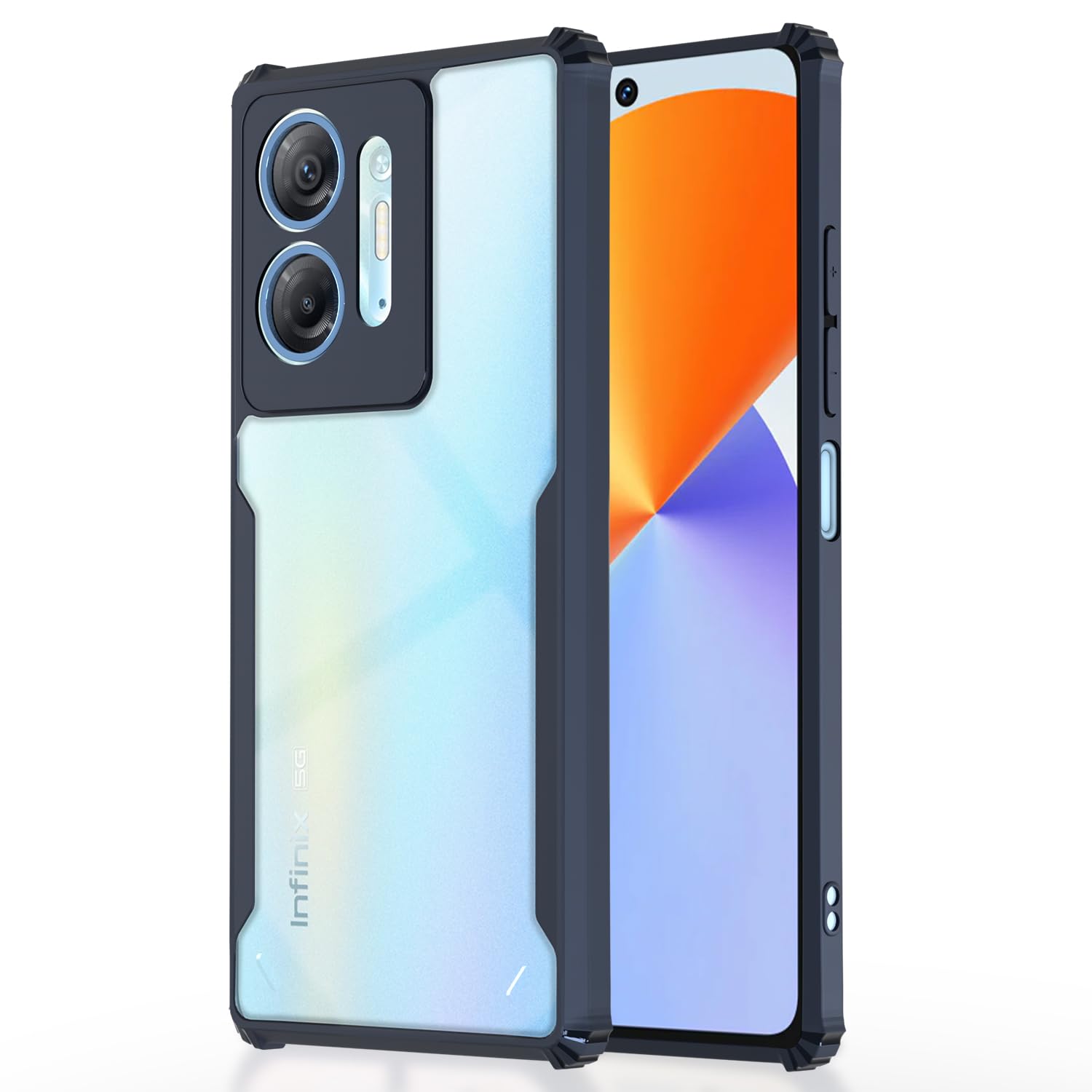 Blue Clear phone cover for Infinix HOT 30 5G – Pikkme