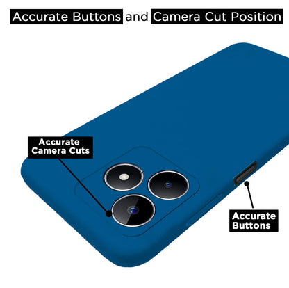 Realme Narzo N53 Liquid Silicone mobile cover in blue by Pikkme – photo 4