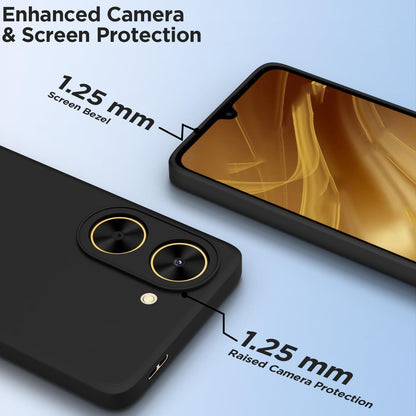 Pikkme Redmi A5/Poco C71 Soft Matte Silicone Shockproof Case (Black)
