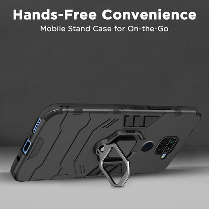 Pikkme Redmi Note 9 D5 Tough Armor Back Cover | Black