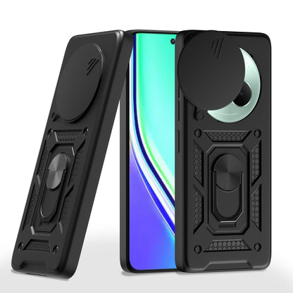 Pikkme Realme P3 Pro 5G D10 Tough Armor Back Cover  - Black