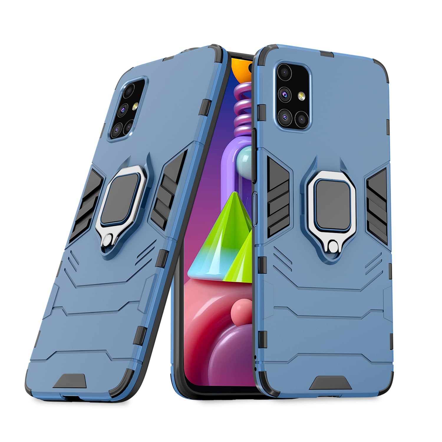  Samsung Galaxy M31s D5 Tough Armor Back Cover - Blue