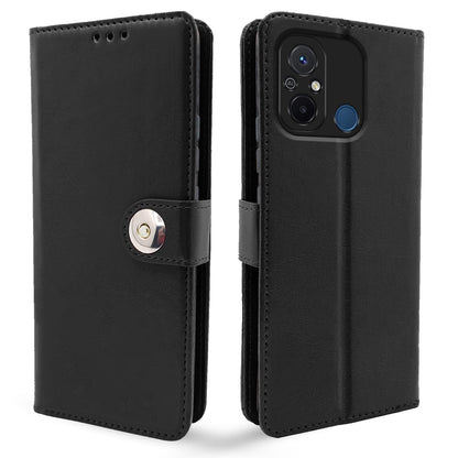 Black Button mobile flip cover for Redmi 12C/Poco C55 – Pikkme