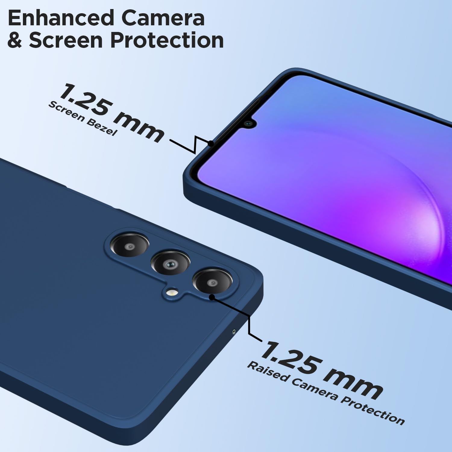 Pikkme Samsung A05s Liquid Silicone blue mobile cover – photo 6
