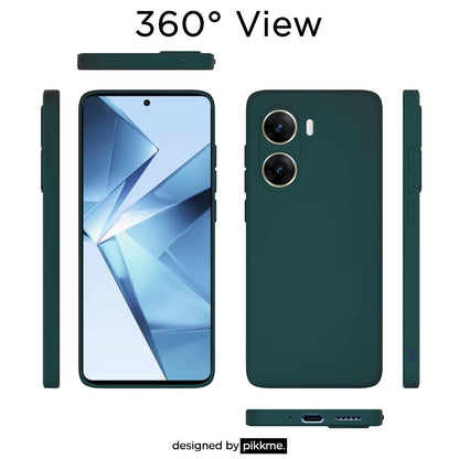 Pikkme Vivo V29e 5G  Soft Matte Silicone Shockproof Case (Green)
