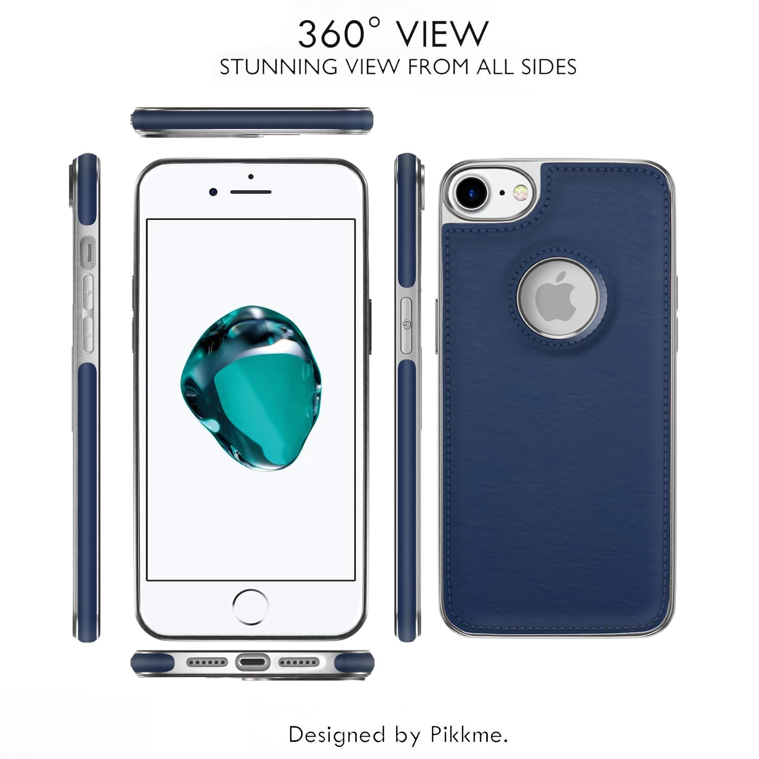Chrome blue mobile back cover for iPhone 7/8 – Pikkme – photo 3