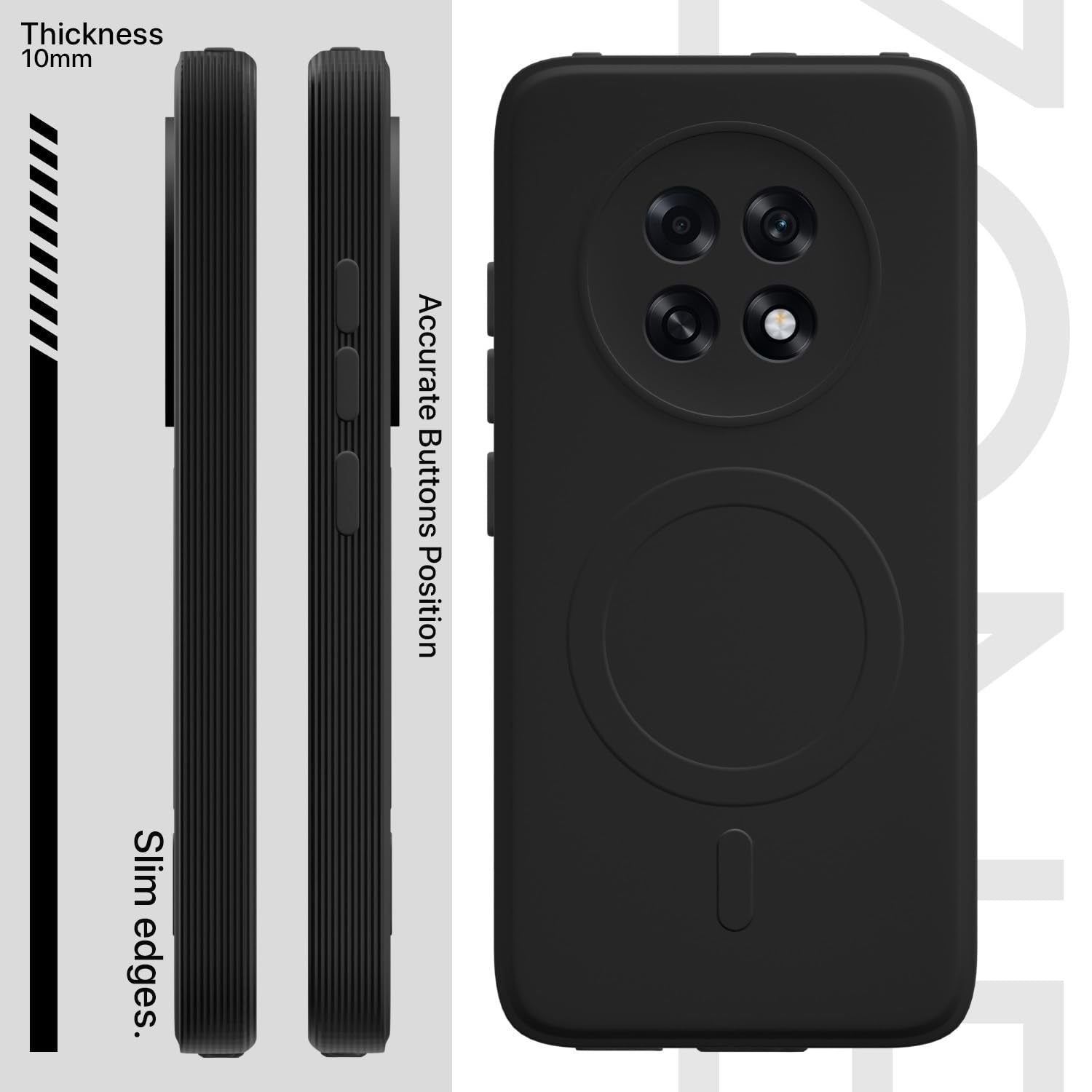 Black mobile cover for Oppo F31 Pro Plus 5G – Pikkme – photo 3