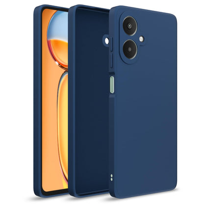 Pikkme blue Liquid Silicone mobile back cover for Redmi 13C 5G