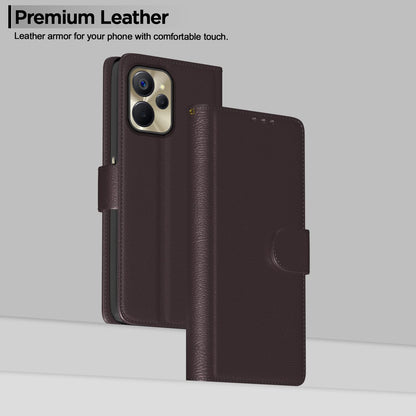 Pikkme Realme 9i 5G Vintage Flip Cover (Coffee)