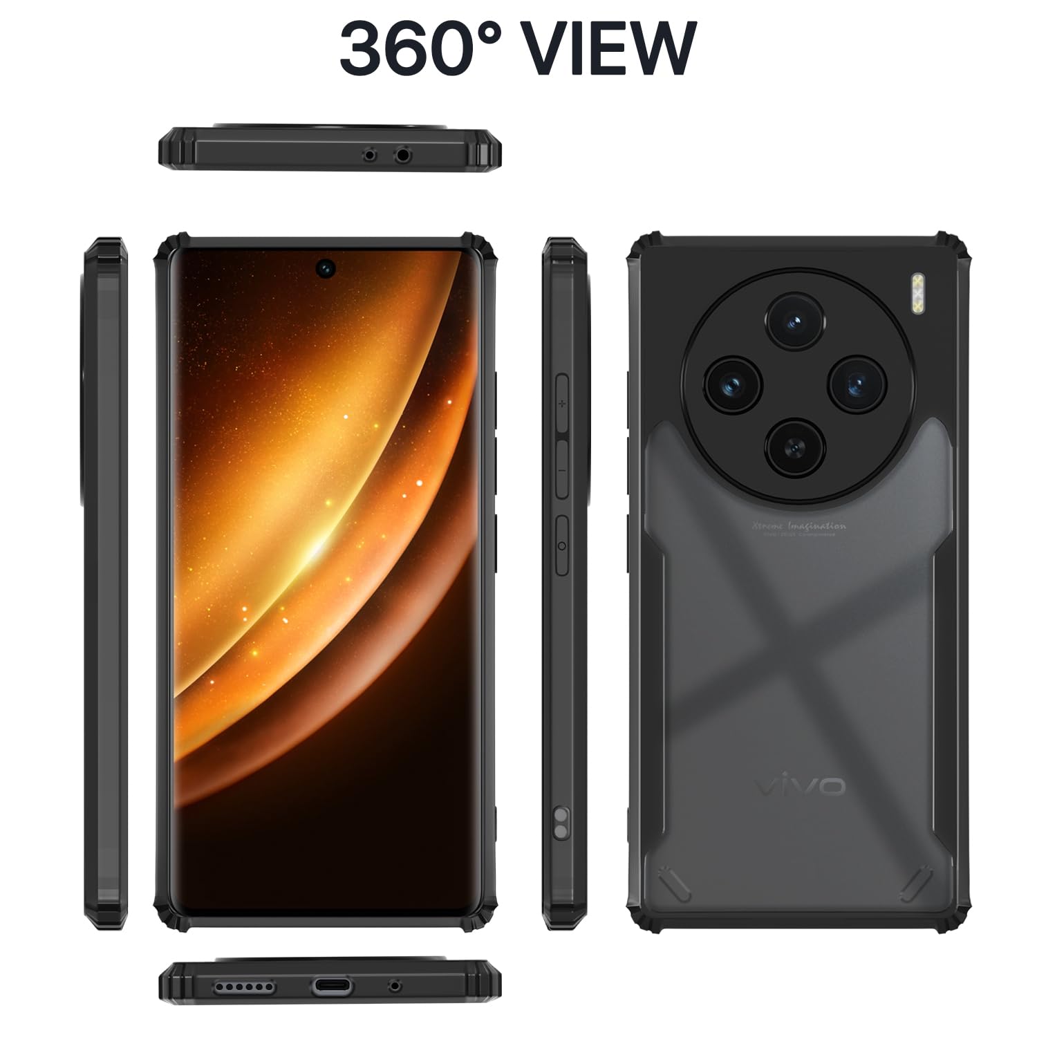 Pikkme Vivo X100 5G Clear black mobile back cover – photo 2