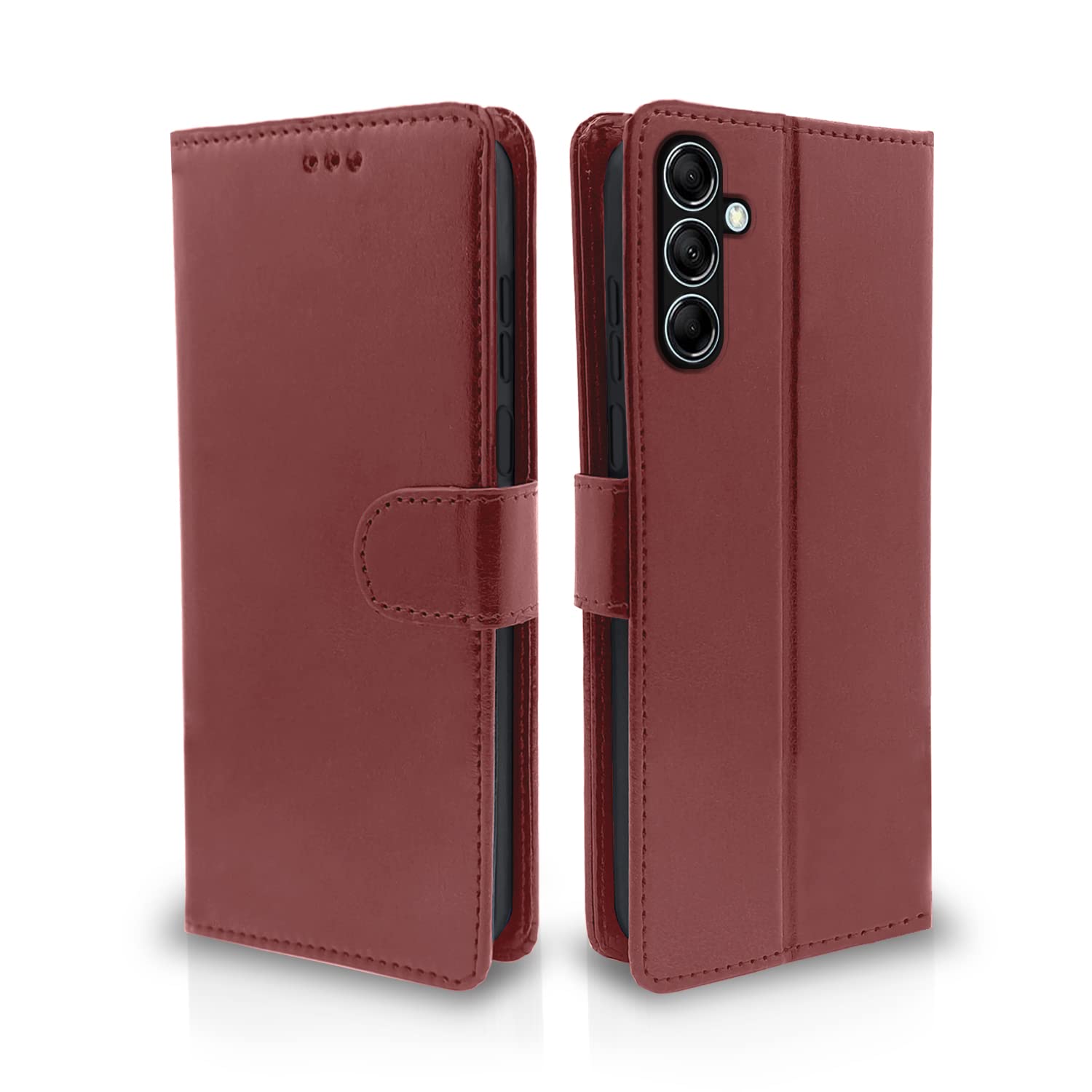 Pikkme Samsung Galaxy M14 5G Vintage Flip Cover | Brown