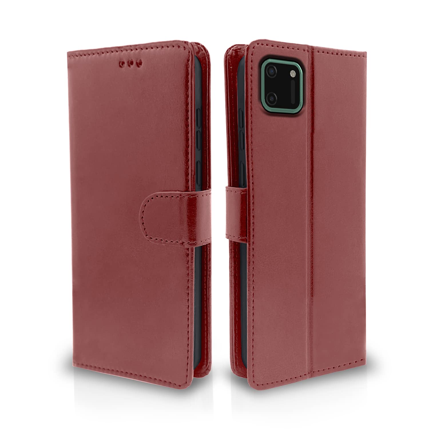 Pikkme Realme C11 Vintage Flip Cover | Brown