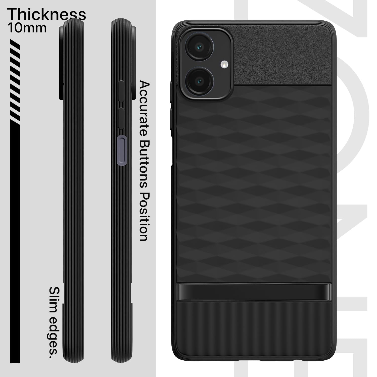 Pikkme Samsung Galaxy M05 / A05 / F05  Gencase Back Cover (Black)