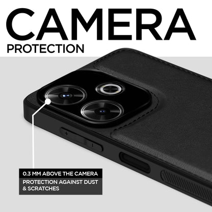 Redmi 13/Poco M6 Plus 5G Leather mobile cover in black by Pikkme – photo 3