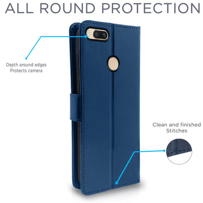 Pikkme Mi A1 Vintage Flip Cover (Blue)