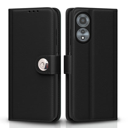 Black Button wallet flip cover for Oppo A78 4G – Pikkme