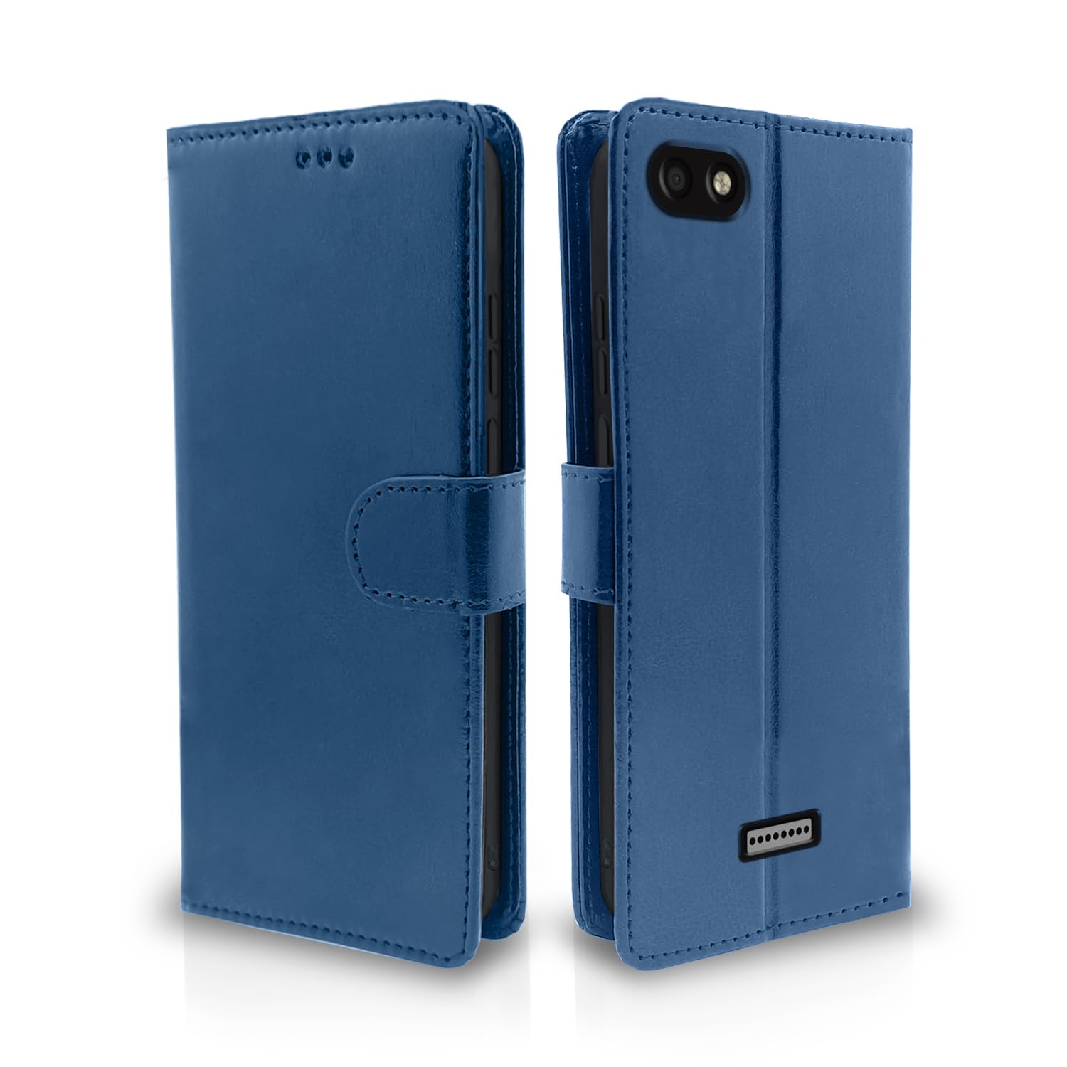 Pikkme Redmi 6A Wallet blue mobile flip cover