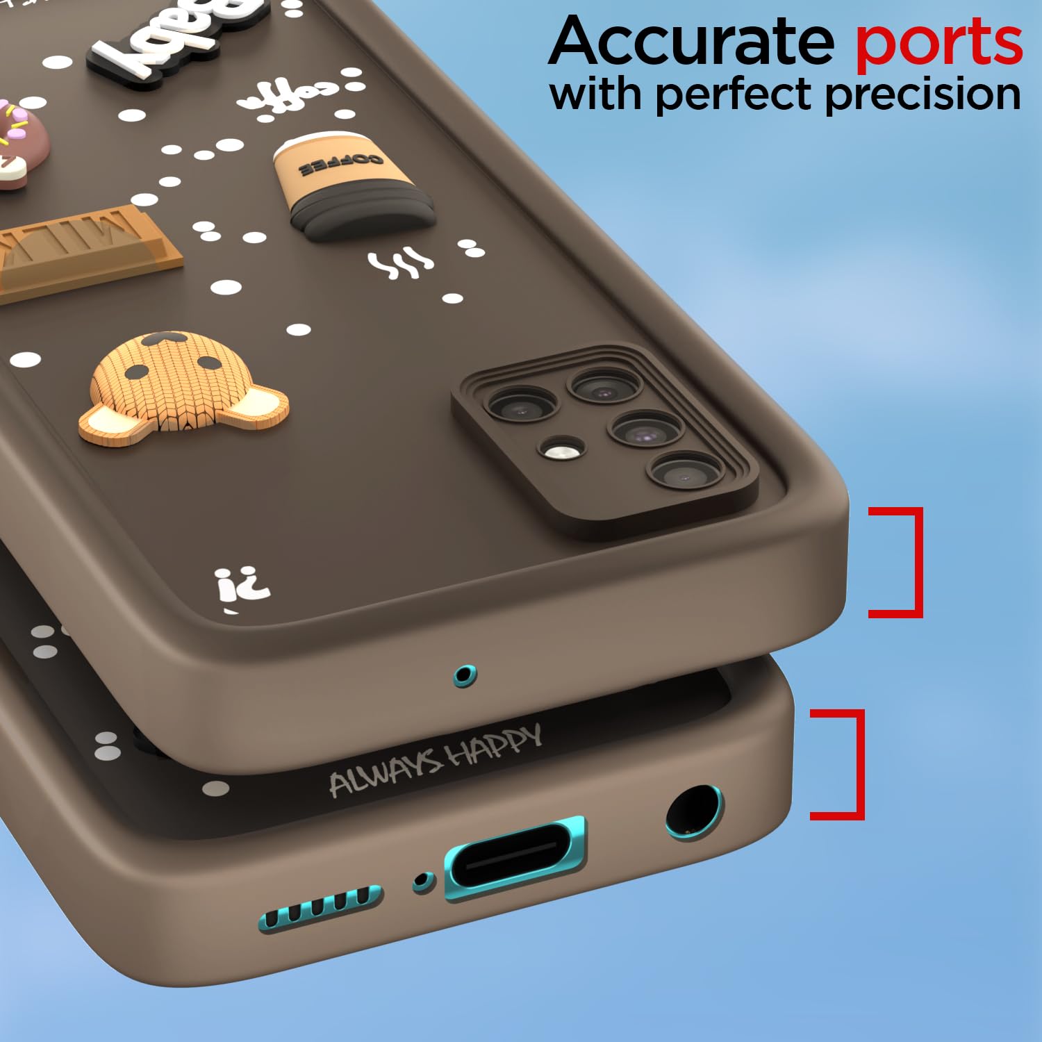 Pikkme Samsung A51/3D Silicone brown back cover – photo 4