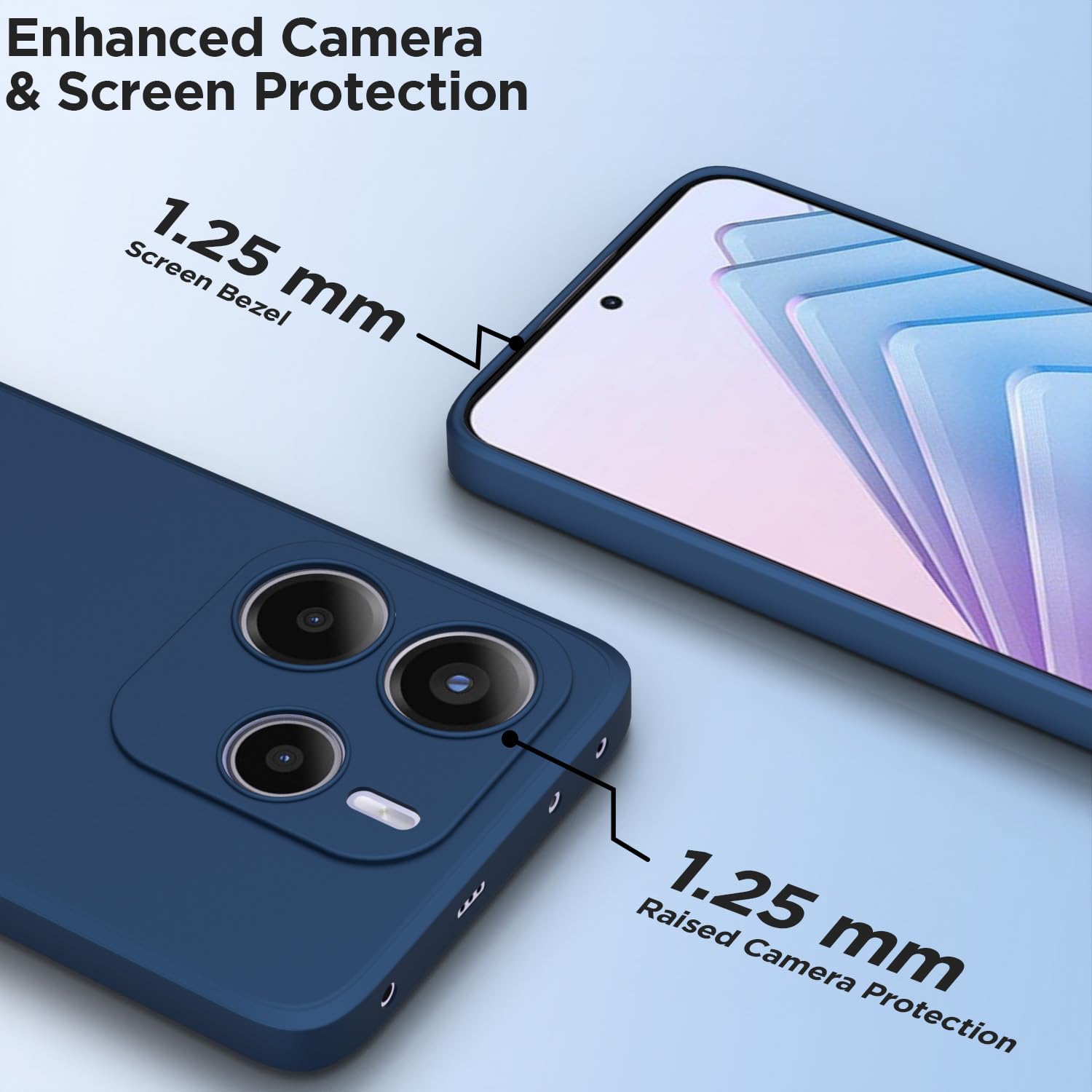 Redmi Note 14 5G back cover in blue by Pikkme – photo 2