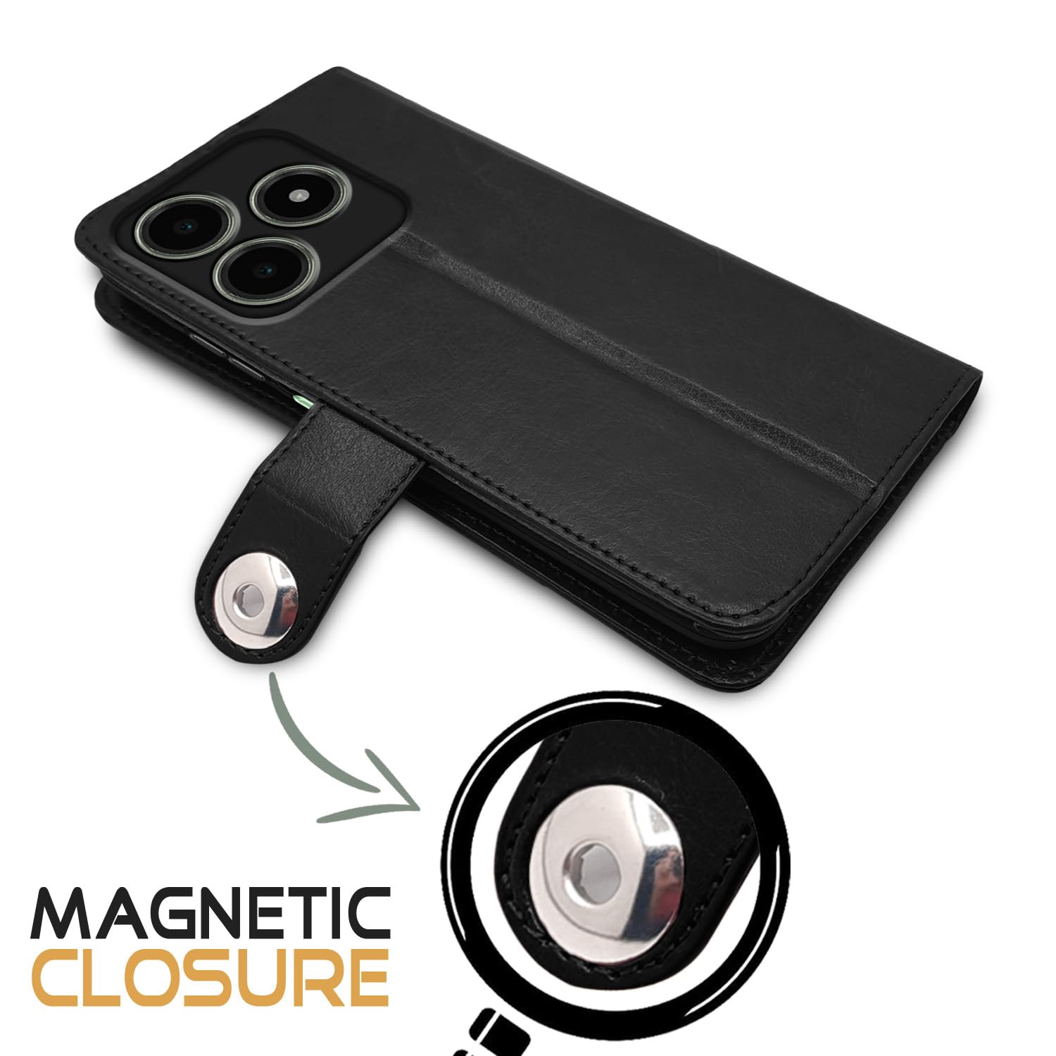 Pikkme black Button flip cover for Realme C63 4G – photo 4