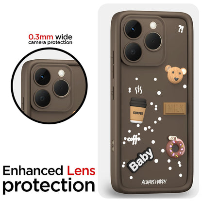Brown Silicone mobile back cover for Realme 15T 5G/Narzo 90 5G/3D – Pikkme – photo 5