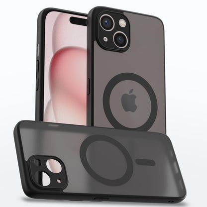 Pikkme black smoke mag-safe mobile back cover for iPhone 15