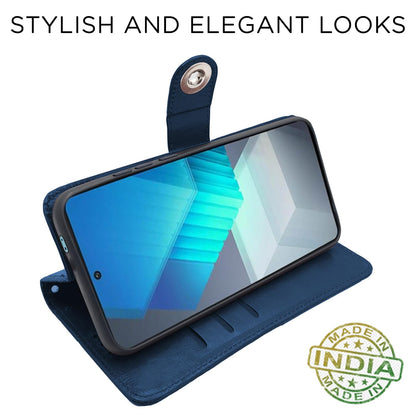Pikkme iQOO Neo 7 Pro 5G Button blue flip cover – photo 5