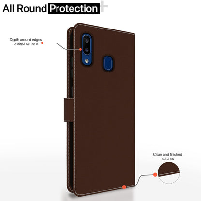Pikkme brown & coffee wallet flip cover for Samsung A30/A20/M10s – photo 4