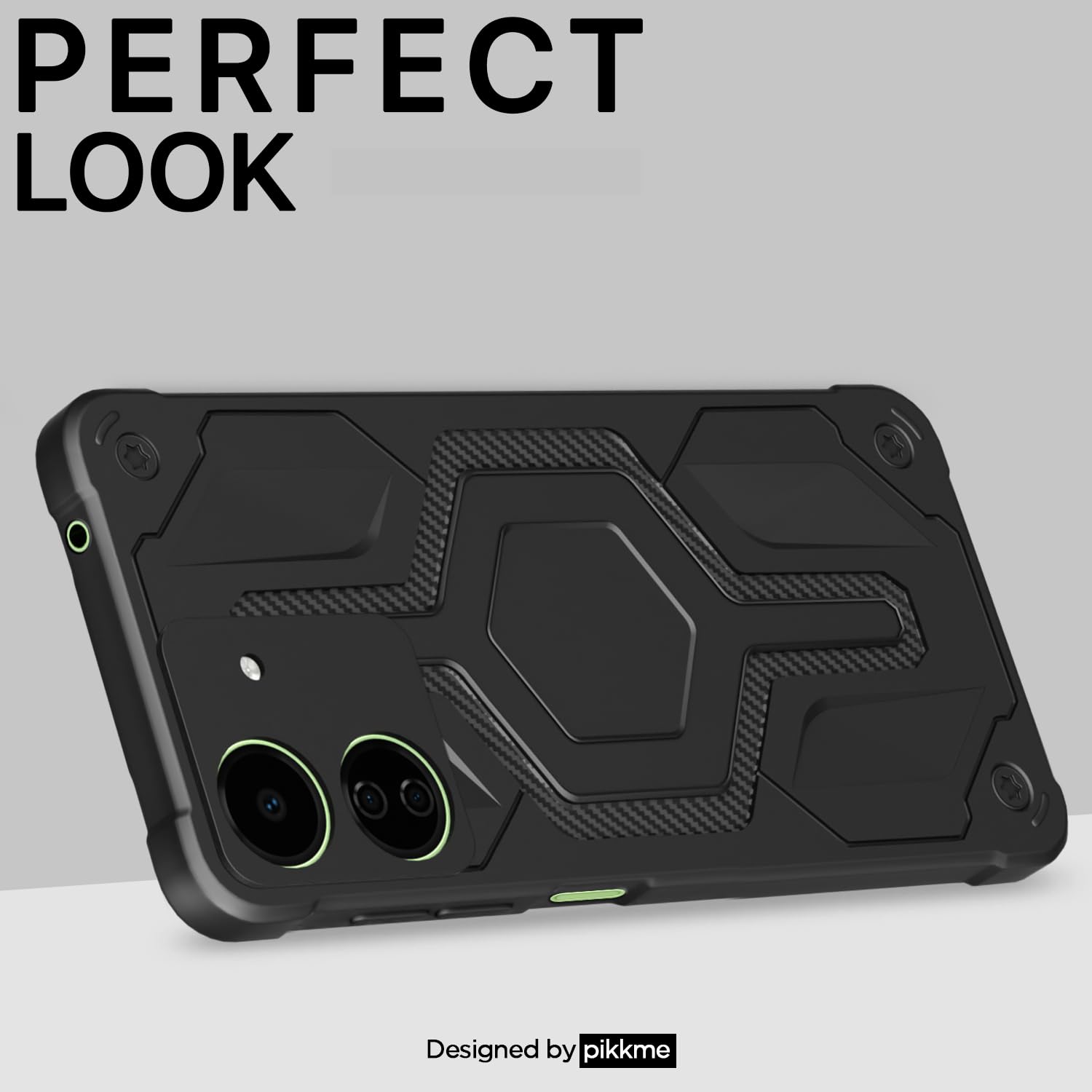 Black Hybrid back cover for Redmi 13C 4G/Poco C65 – Pikkme – photo 4