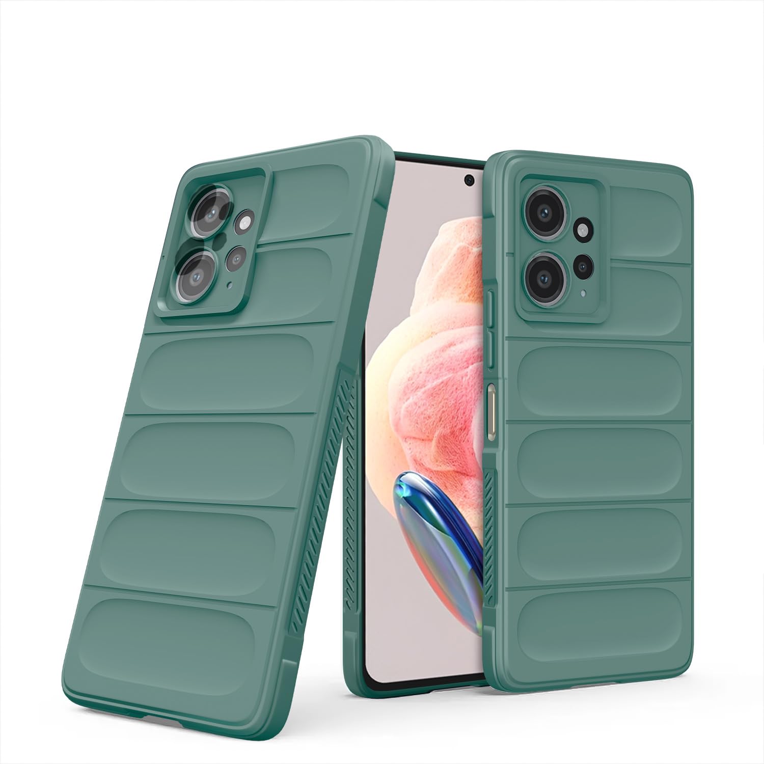 Pikkme green Liquid Silicone back cover for Redmi Note 12 4G