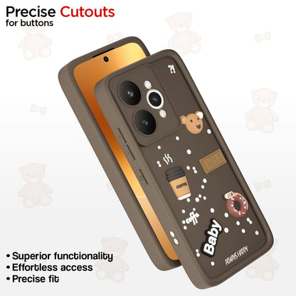 Pikkme Realme 15 5G/3D Silicone brown mobile back cover – photo 6
