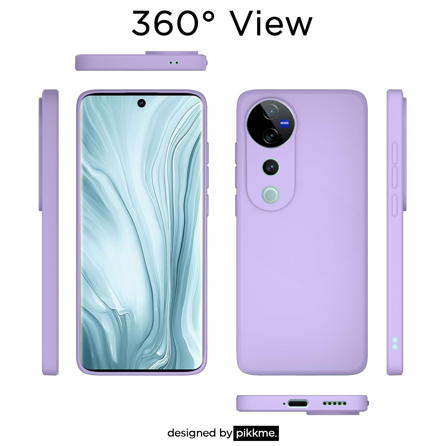 Pikkme Vivo V40/V40 Pro/T3 Ultra 5G Matte purple phone cover – photo 4
