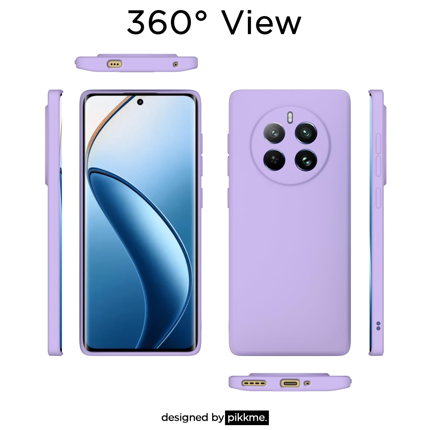 Pikkme Realme 12 Pro/12 Pro Plus 5G Matte purple mobile back cover – photo 3
