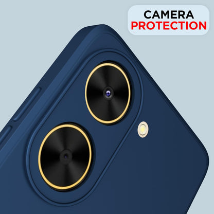 Pikkme Redmi A5/Poco C71 Soft Matte Silicone Shockproof Case (Blue)