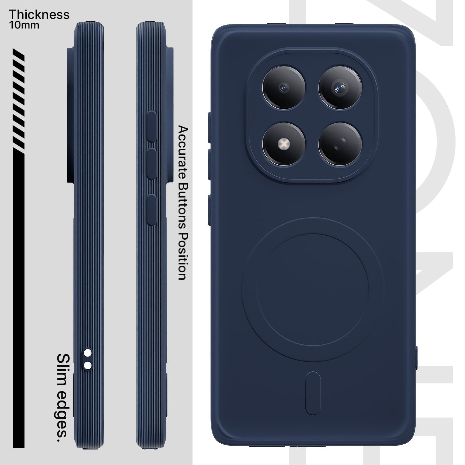 Blue MagSafe mobile cover for Redmi Note 15 Pro 5G – Pikkme – photo 3
