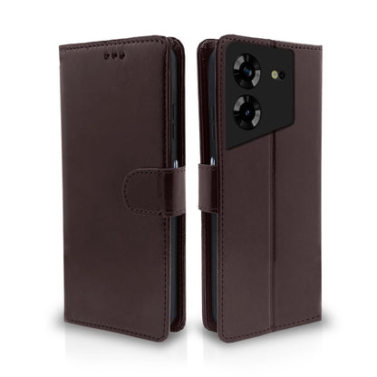 Tecno Pova 5/Pova 5 Pro 5G flip case in coffee by Pikkme