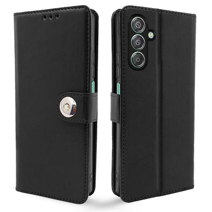 Pikkme Samsung F15/M15/M15 Prime 5G Button black wallet flip cover