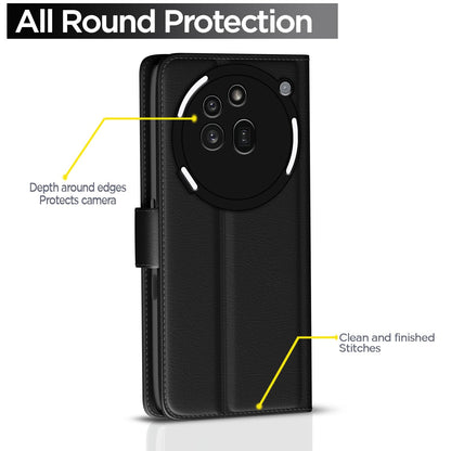 Pikkme Nothing Phone 3a Pro 5G Vintage Flip cover (Black)
