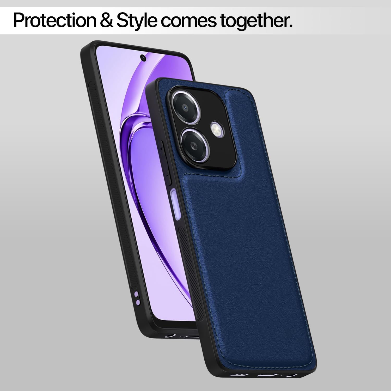Blue Leather back cover for Oppo A3x 5G/A3x 4G/A3 5G – Pikkme – photo 6