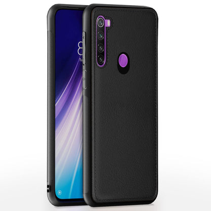 Pikkme black Leather mobile cover for Redmi Note 8