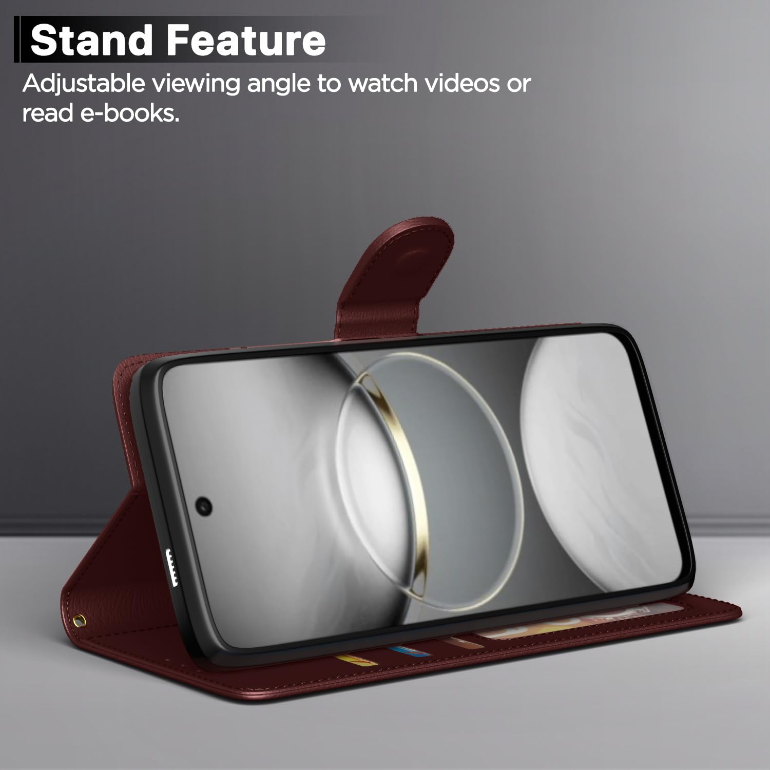 Tecno Spark 30C 5G flip case in brown by Pikkme – photo 3