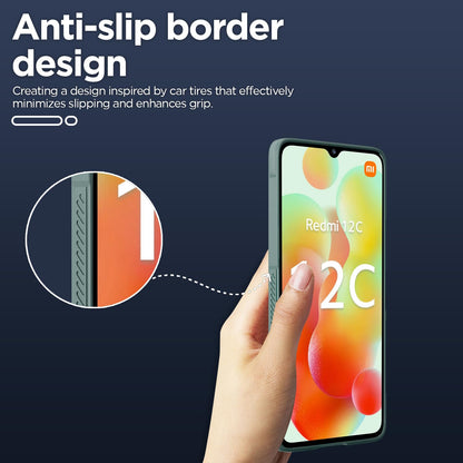 Green Liquid Silicone mobile back cover for Redmi 12C/Poco C55 – Pikkme – photo 4