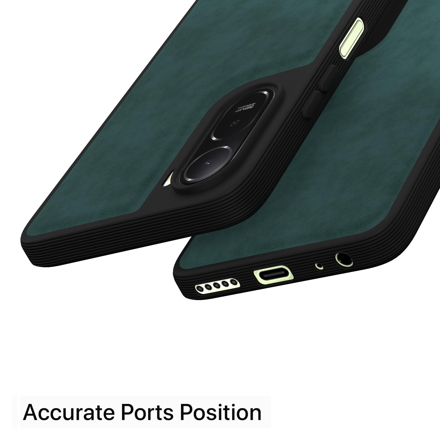 Redmi A7 Pro/Poco C85x 5G Leather phone cover in green by Pikkme – photo 4